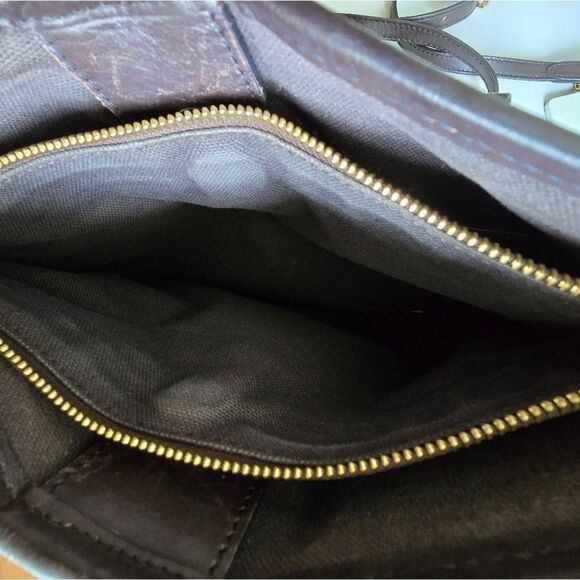 Burberry Haymarket Check Top Handle Bag Brown - Picture 10 of 16